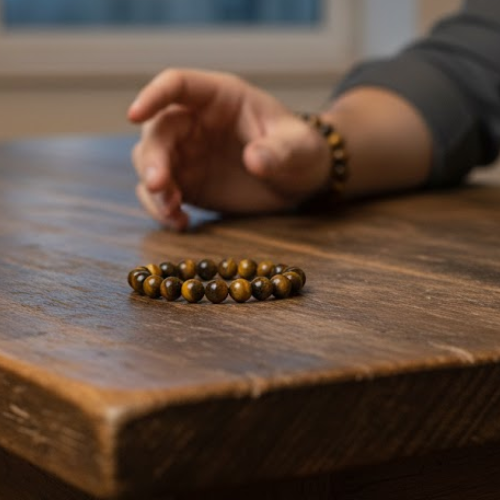 Tiger Eye Crystal Bracelet for Confidence, Courage & Decision Making
