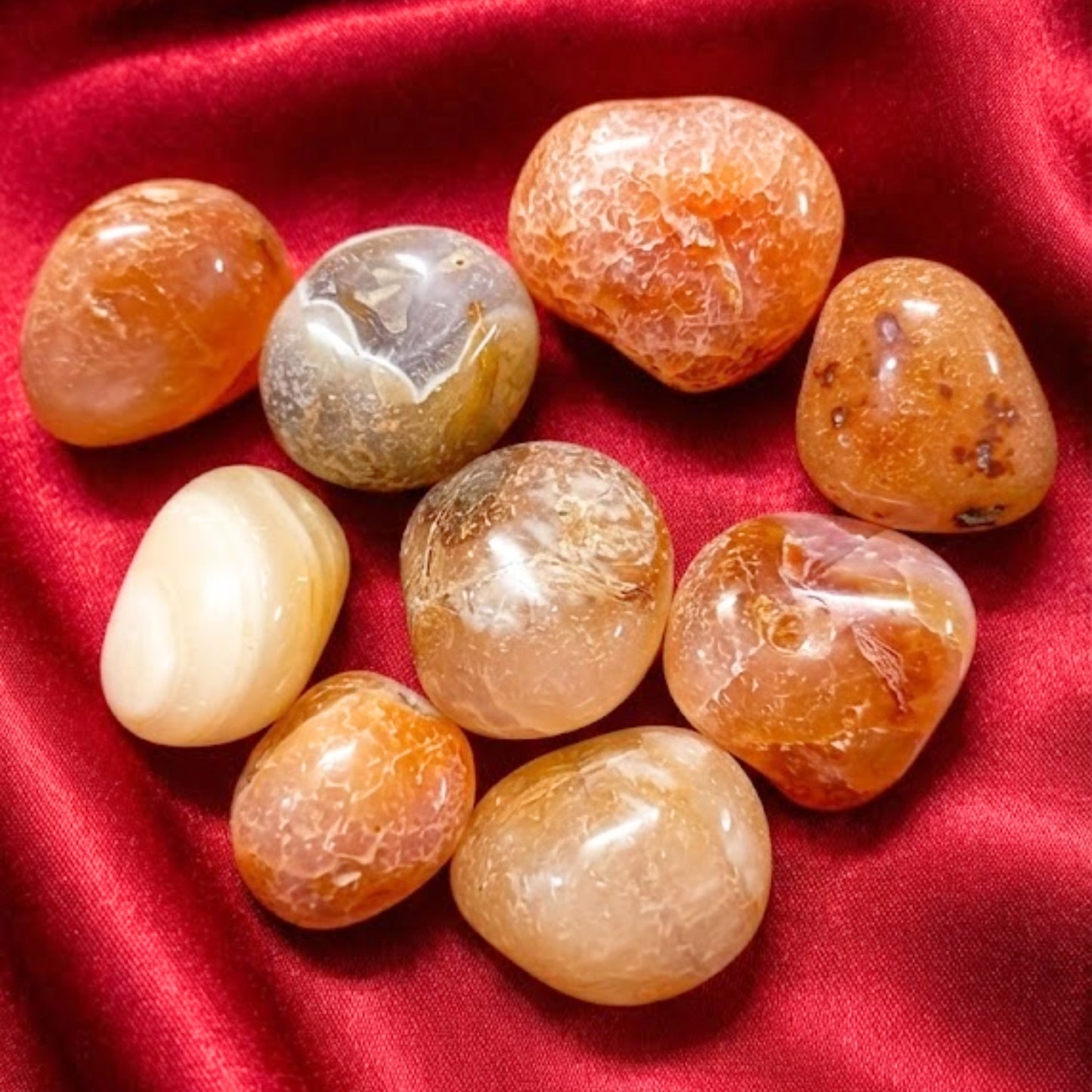 Natural Carnelian Crystal Tumble