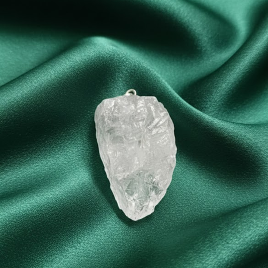Raw Clear Quartz Pendant