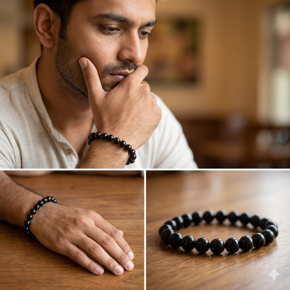 Black Tourmaline Protection Crystal Bracelet