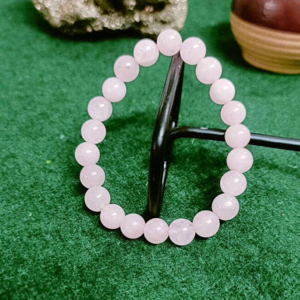 Rose Quartz Crystal Bracelet for Love, Healing & Emotional Balance